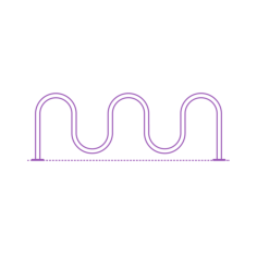 Fixtures Bicycle Parking Challenger Plus Bike Rack Outline Icon Svg Set, Free Vectors File